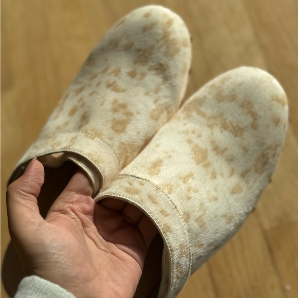 Women’s J. Crew Convertible-Strap Leather Clogs Natural Calf Hair Size 8 - Picture 3 of 7